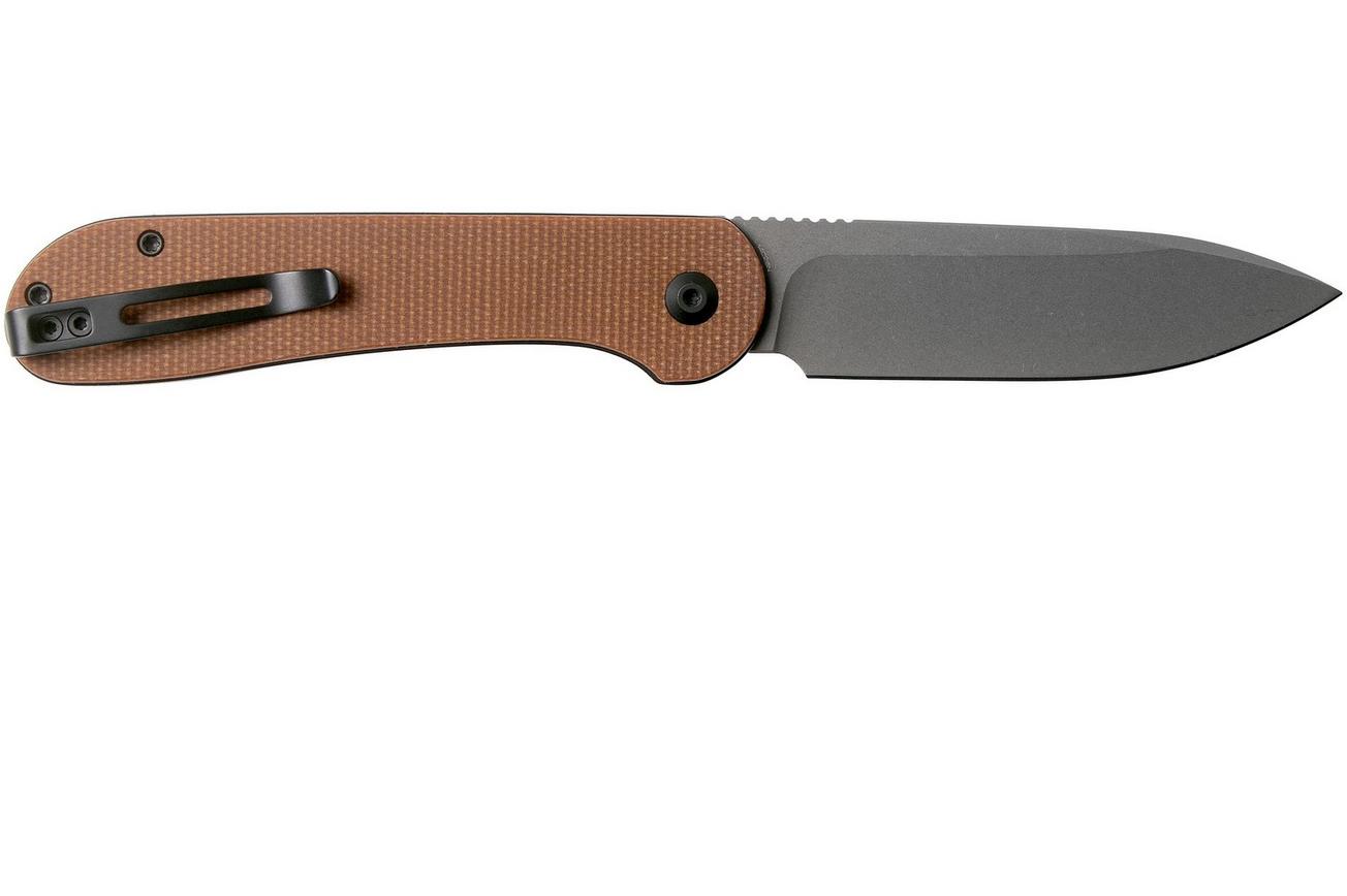 Civivi Elementum Button Lock C2103D Stonewashed, Brown Micarta zakmes