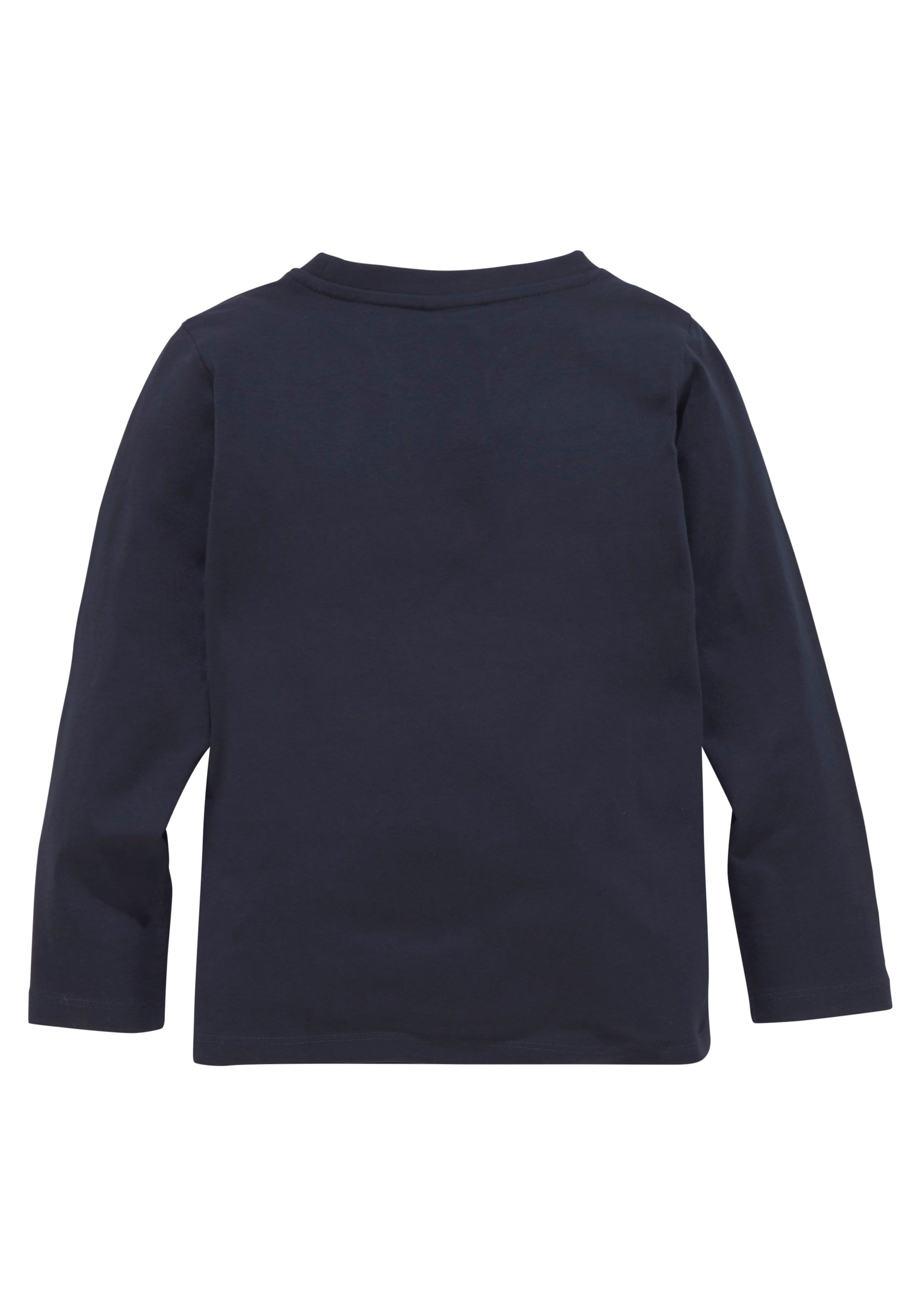 KIDSWORLD Langarmshirt »HUND MIT BAGGER« Langarm,  Basic-Passform,  mit stylischem Druck,  Rundhalsausschnitt