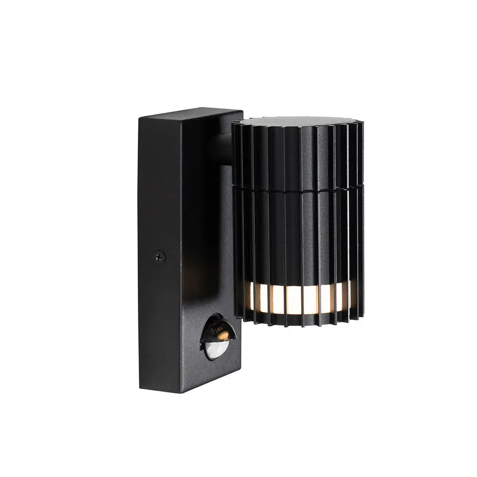 Qazqa buitenlampen met sensor boris zwart gu10