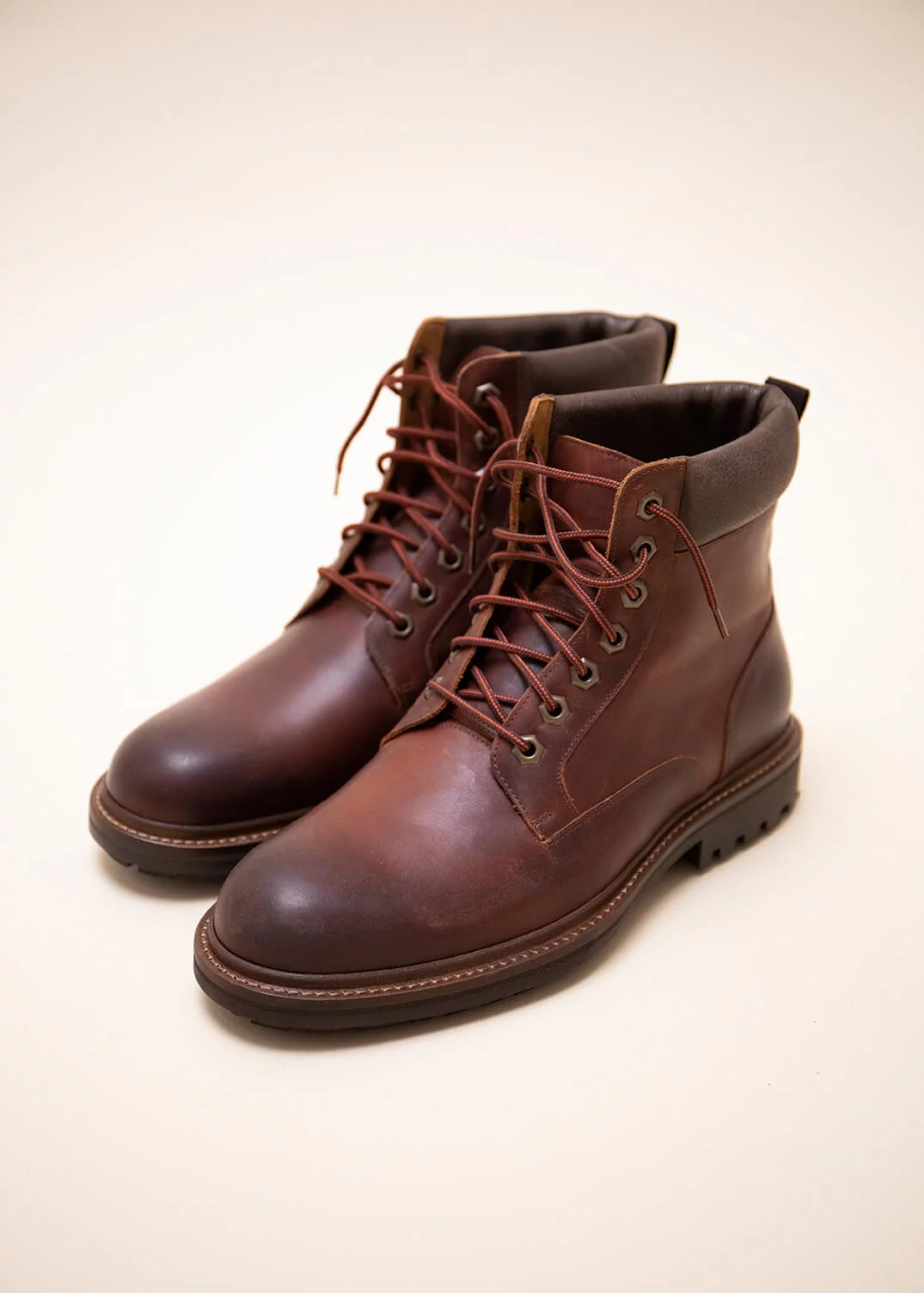 BOOTS RUFINO CUIR MARRON FONCE