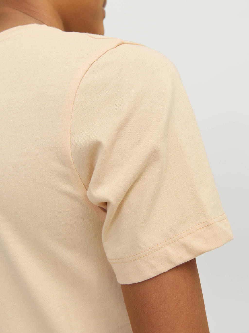 JACK & JONES T-shirt JJZION met printopdruk zachtoranje