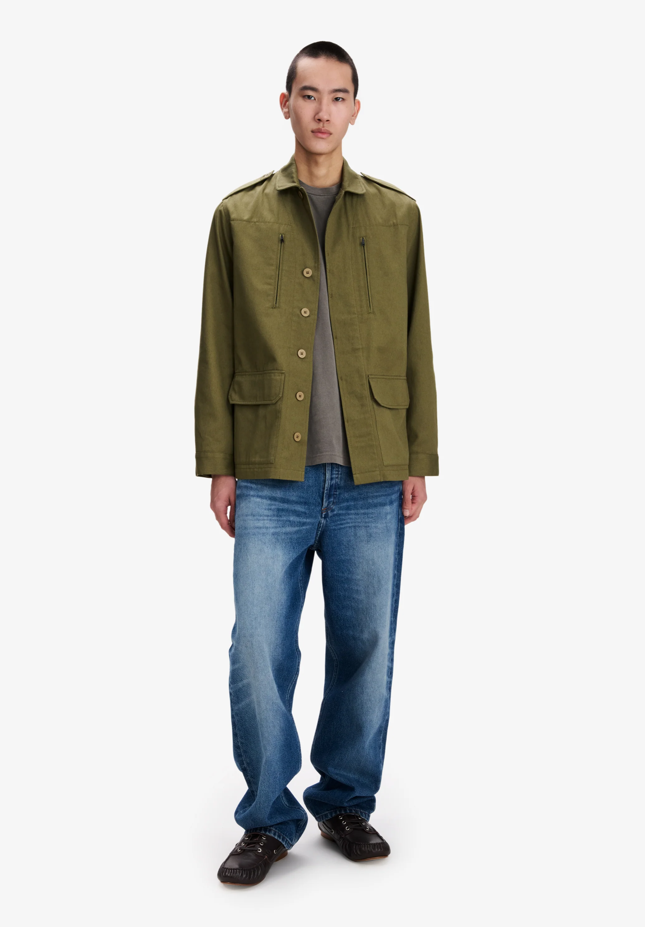 Veste kaki esprit militaire - Kaki