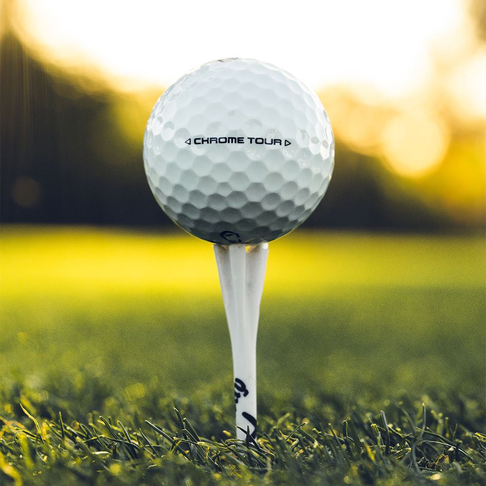 Chrome Tour Golfball Hvit