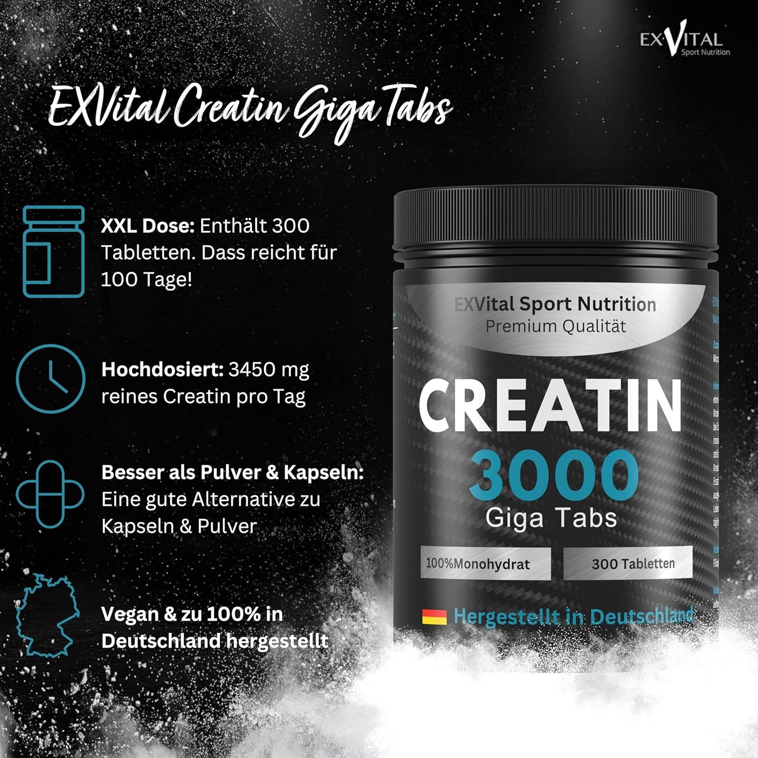 EXVital® Creatin Monohydrat 3000 Tabletten