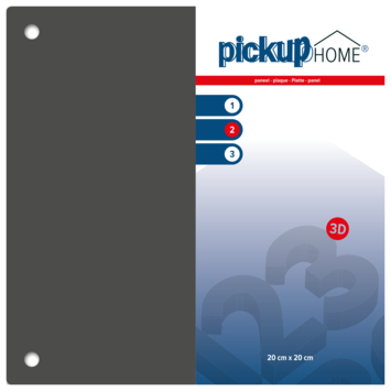 Pickup 3D Home plaat grijs acrylaat 3 mm 20 x 20 cm