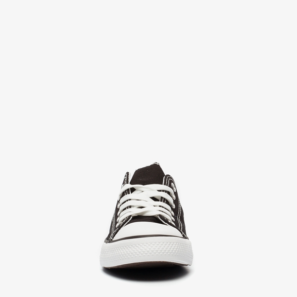 Lage canvas dames sneakers zwart