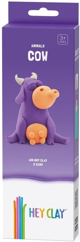 Hey Clay - Koe Set - 3 Delen - Klei
