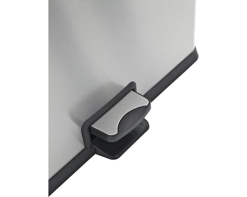 EKO Rejoice pedaalemmer, 2 compartimenten (2 x 30 l), roestvrij staal, mat