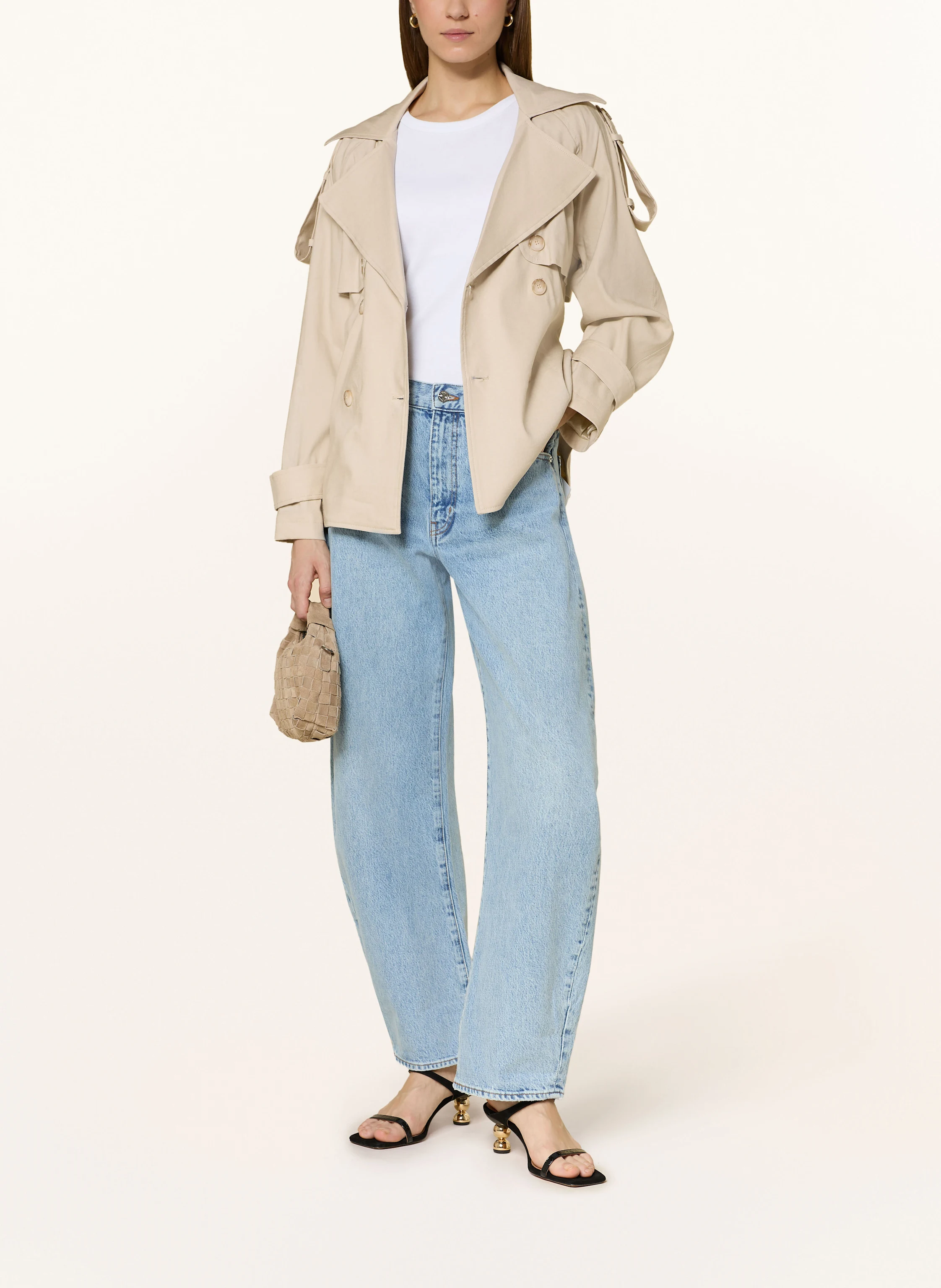ANFINY Trenchjacke SAHARIANA mit Leinen
