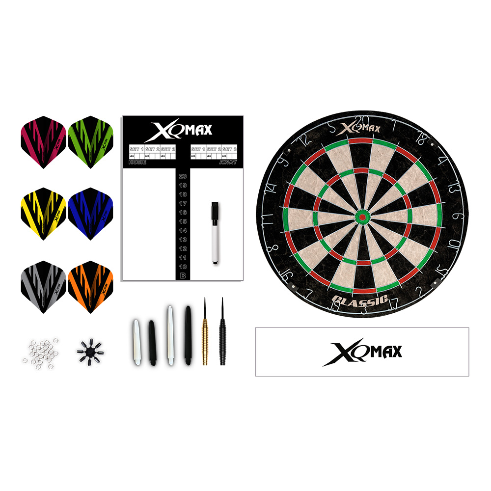 (90-tlg. Set) Starter Dartset Dartscheibe inkl. Pfeile (QD7005370) - Bunt