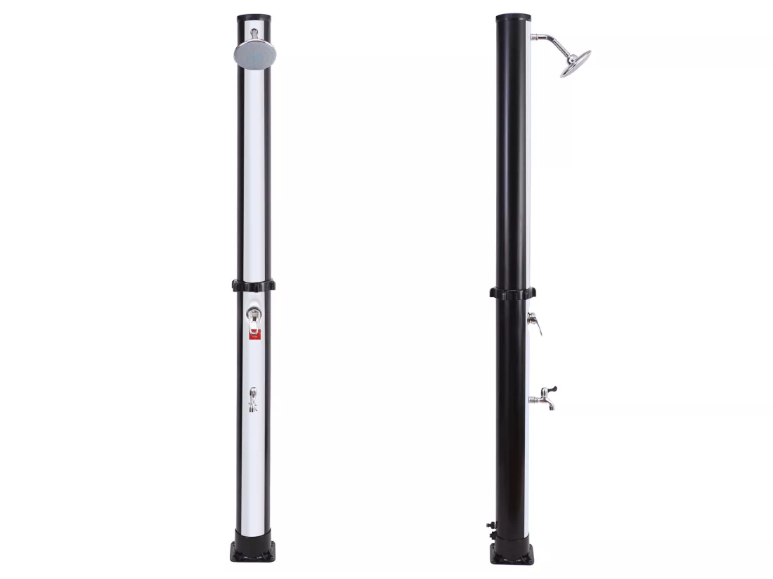 Douche solaire MOOREA noire et argent 18L