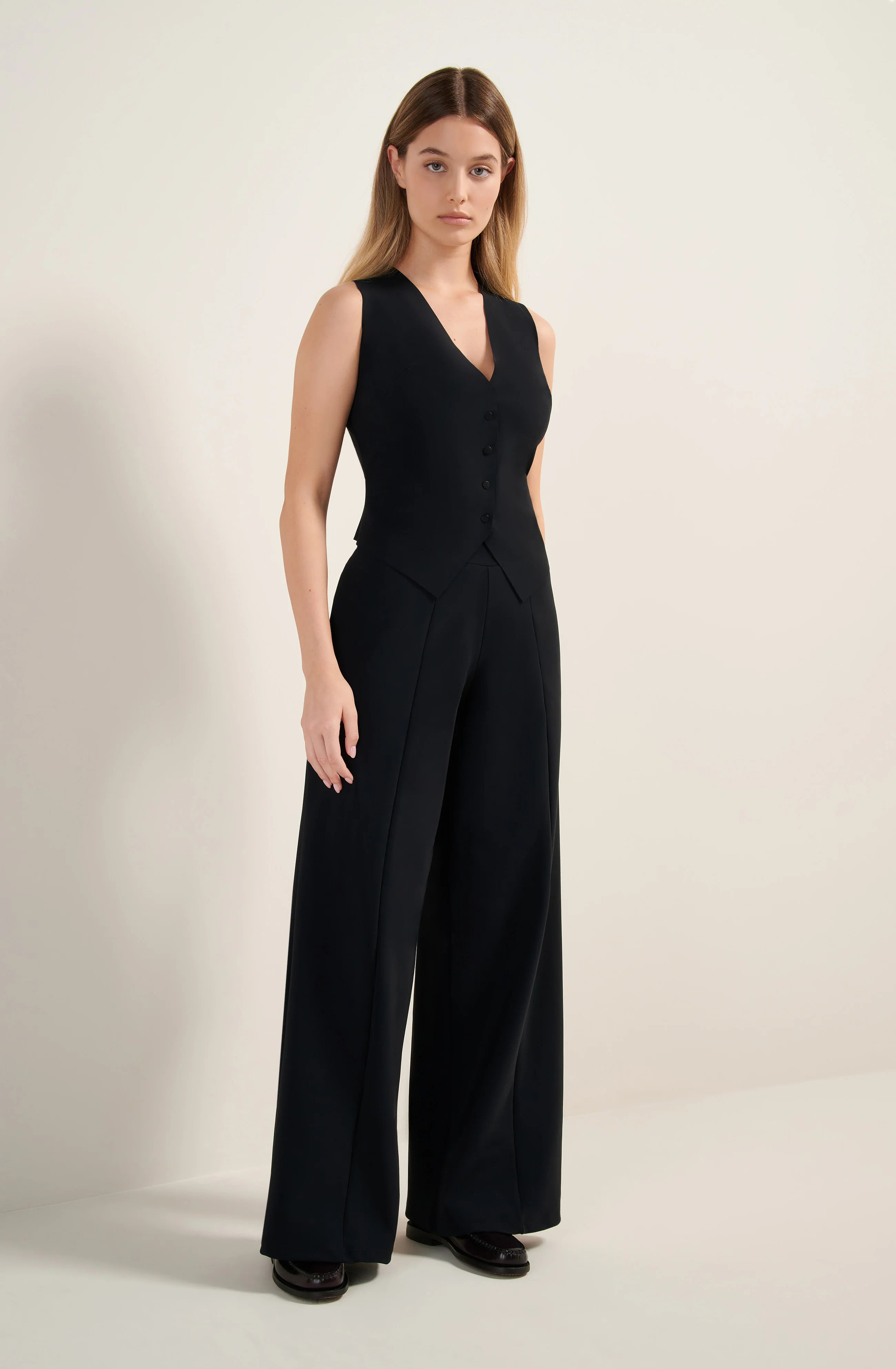 peggy Pantalon large noir Noir