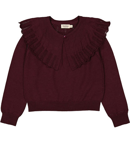 MarMar Bluse - Wolle - Thulla - Deep Maulbeere m. Kragen