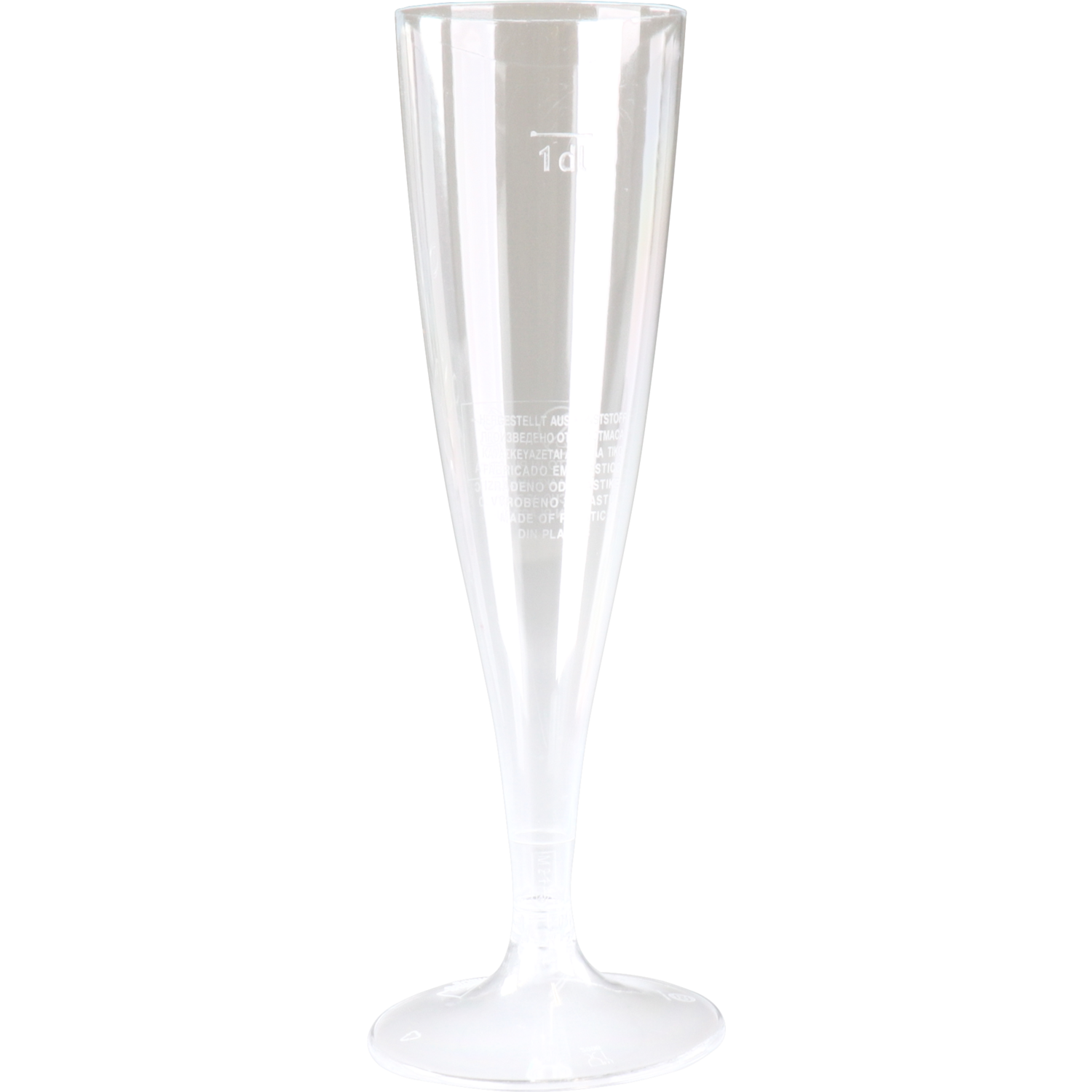 Goldplast Glas, champagneglas, met losse voet, pS, 100ml, 168mm, transparant