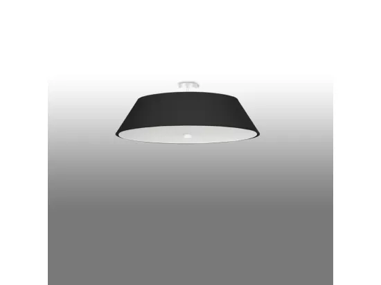 Sollux VEGA Plafonnier Cylindrique Noir 60cm E27