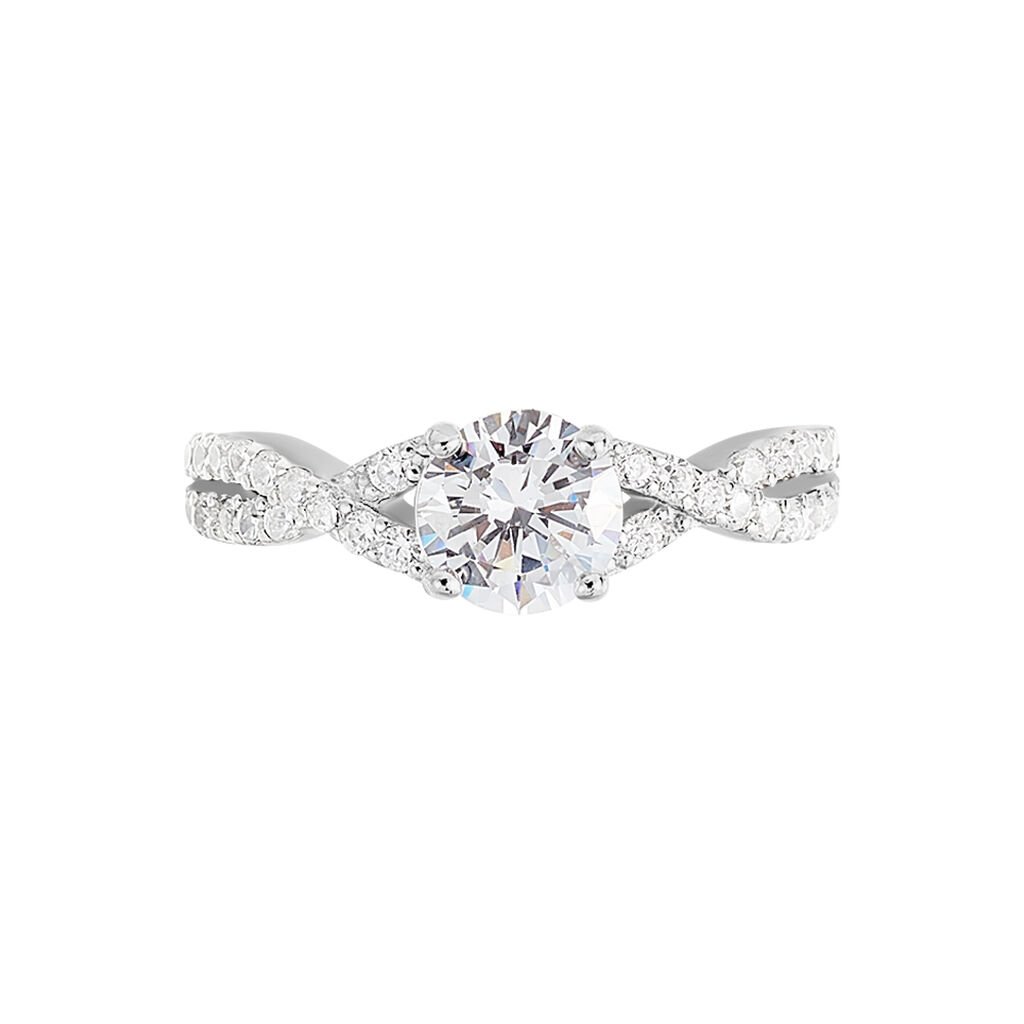 Bague Karin Argent Blanc Oxyde De Zirconium