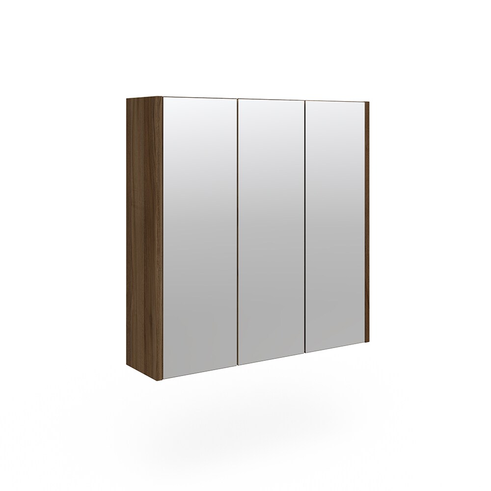 Vicco Spiegelschrank Badspiegel Wandspiegel Majest Nuss/Anthrazit Fächer Spiegel