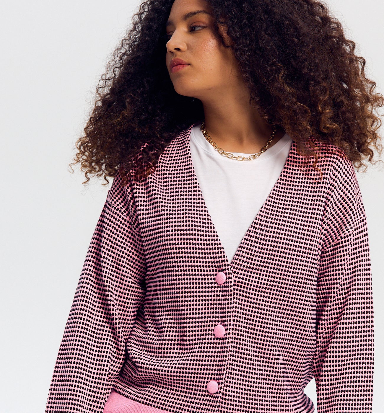 Gilet effet jacquard Femme - Imprimé lilas