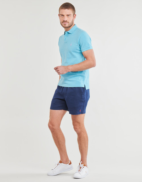 Polo Ralph Lauren - POLO COUPE DROITE EN COTON BASIC MESH Azul / Turquesa / Nueva / Heather