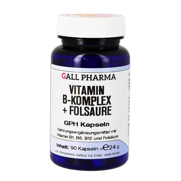 Vitamin B Komplex + Folsäure GPH Kapseln, 90 St