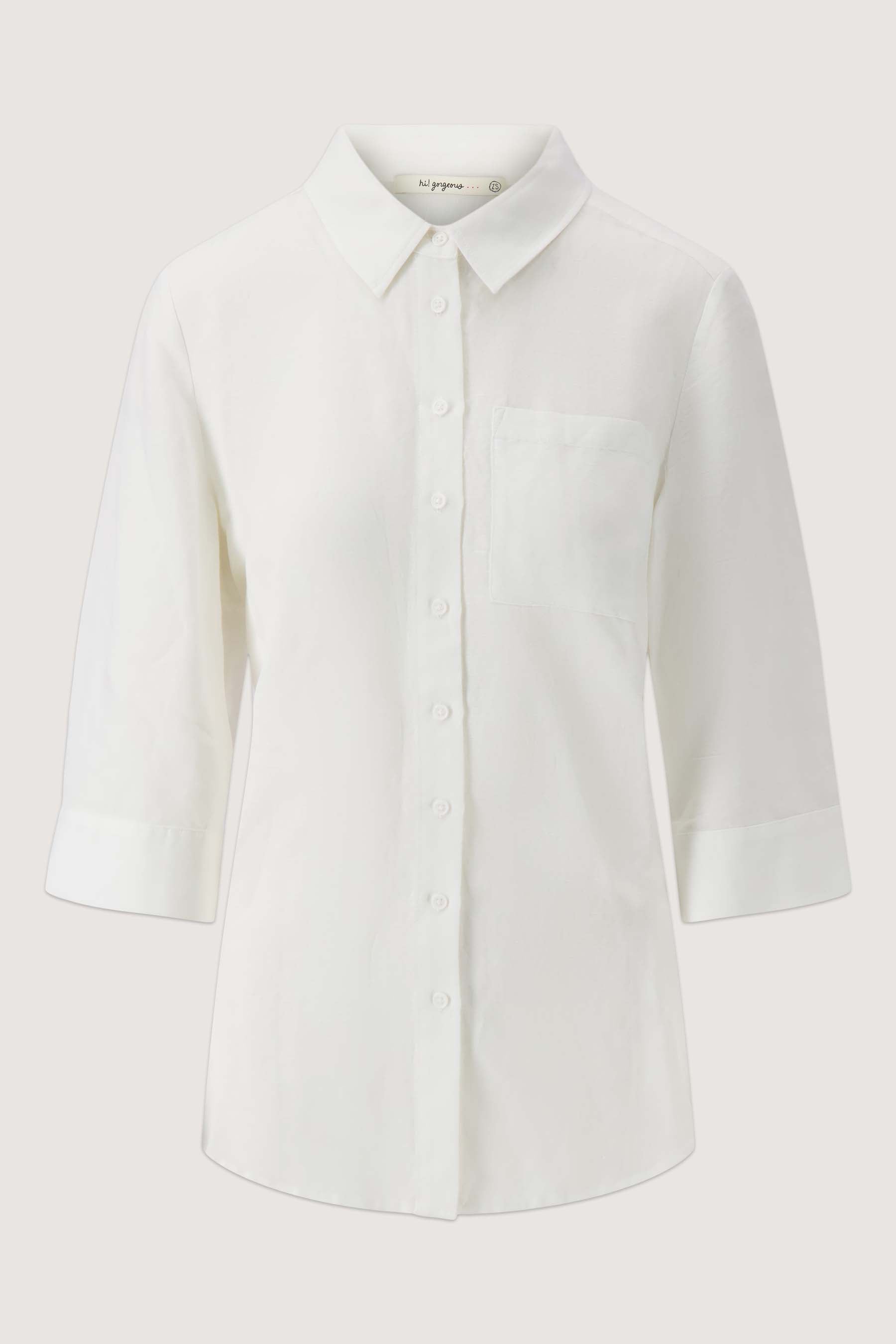 linnen blouse met rug detaill knopen