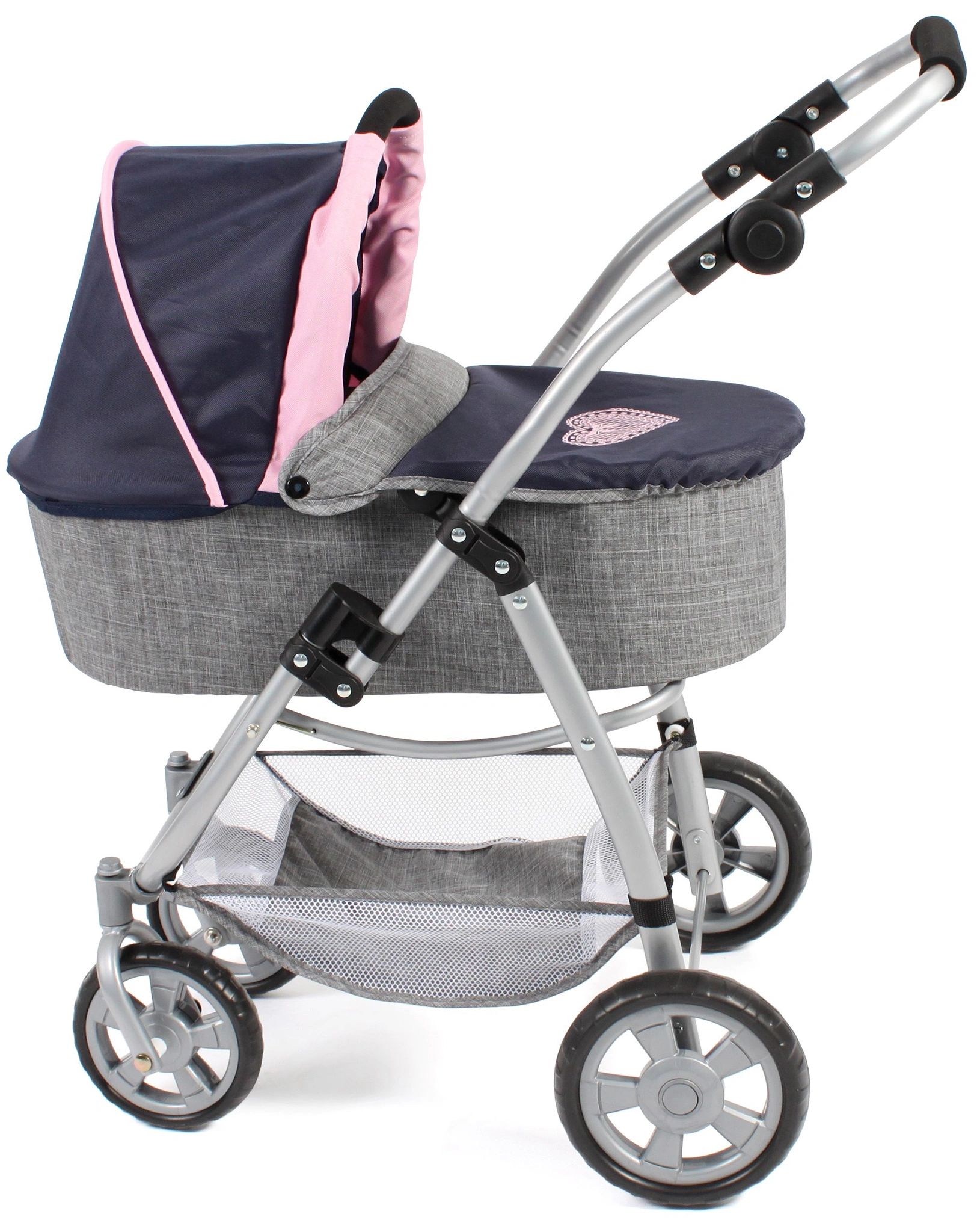 Kombi-Puppenwagen EMOTION ALL IN 3in1 in melange grau-navy