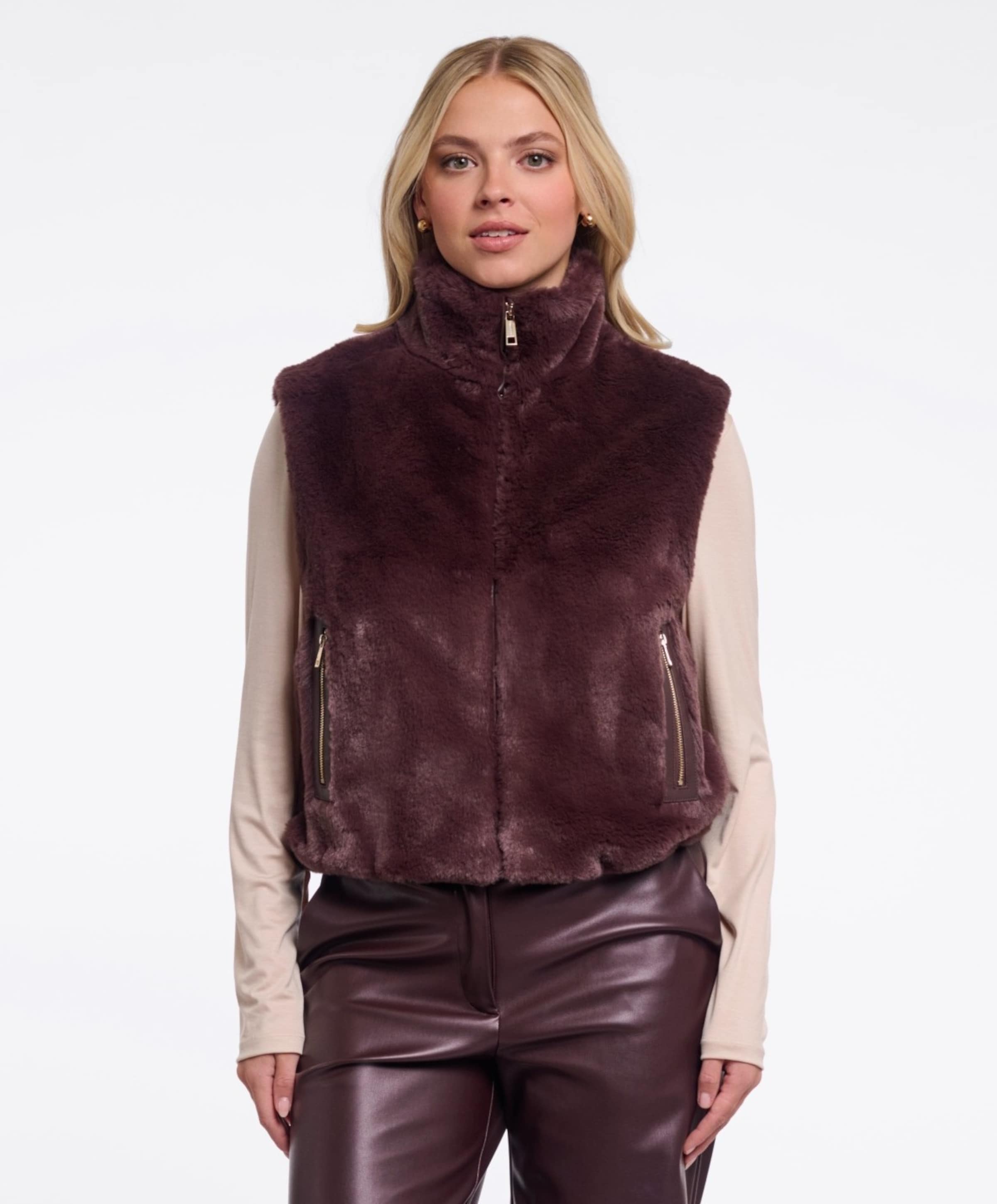 Rino & pelle Dames gilet bordeaux