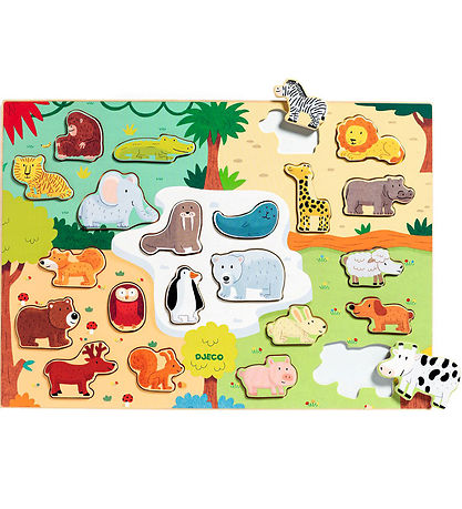 Djeco Puslespil - Tr? - 22 Brikker - Puzzlo Animo