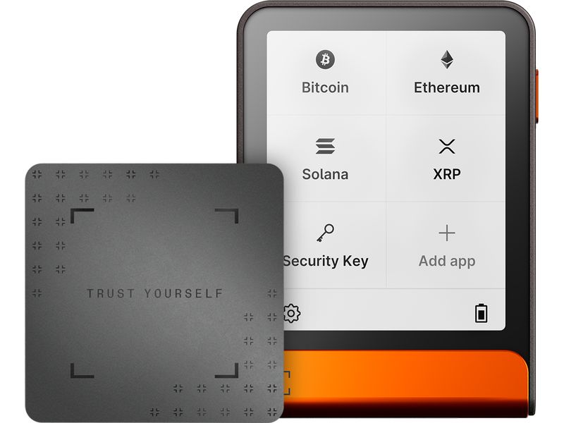 Ledger Flex Orange Hardware-Wallet für Schutz digitaler Vermögenswerte inkl. Recovery Key