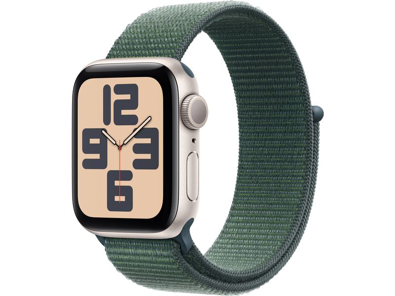 Apple Watch SE 2024 40 mm GPS Lake Green Sport Loop Kann schön viel. Für ganz schön wenig.