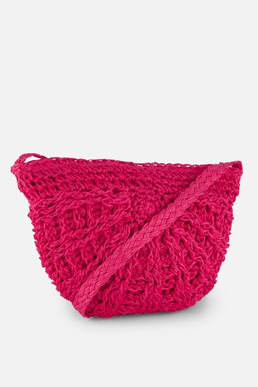Sarlini Schoudertas Stro roze