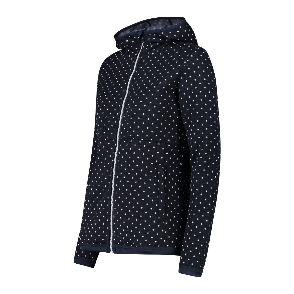 CMP Strickfleecejacke »WOMAN JACKET FIX HOOD« mit Kapuze wärmend, Übergangsjacke