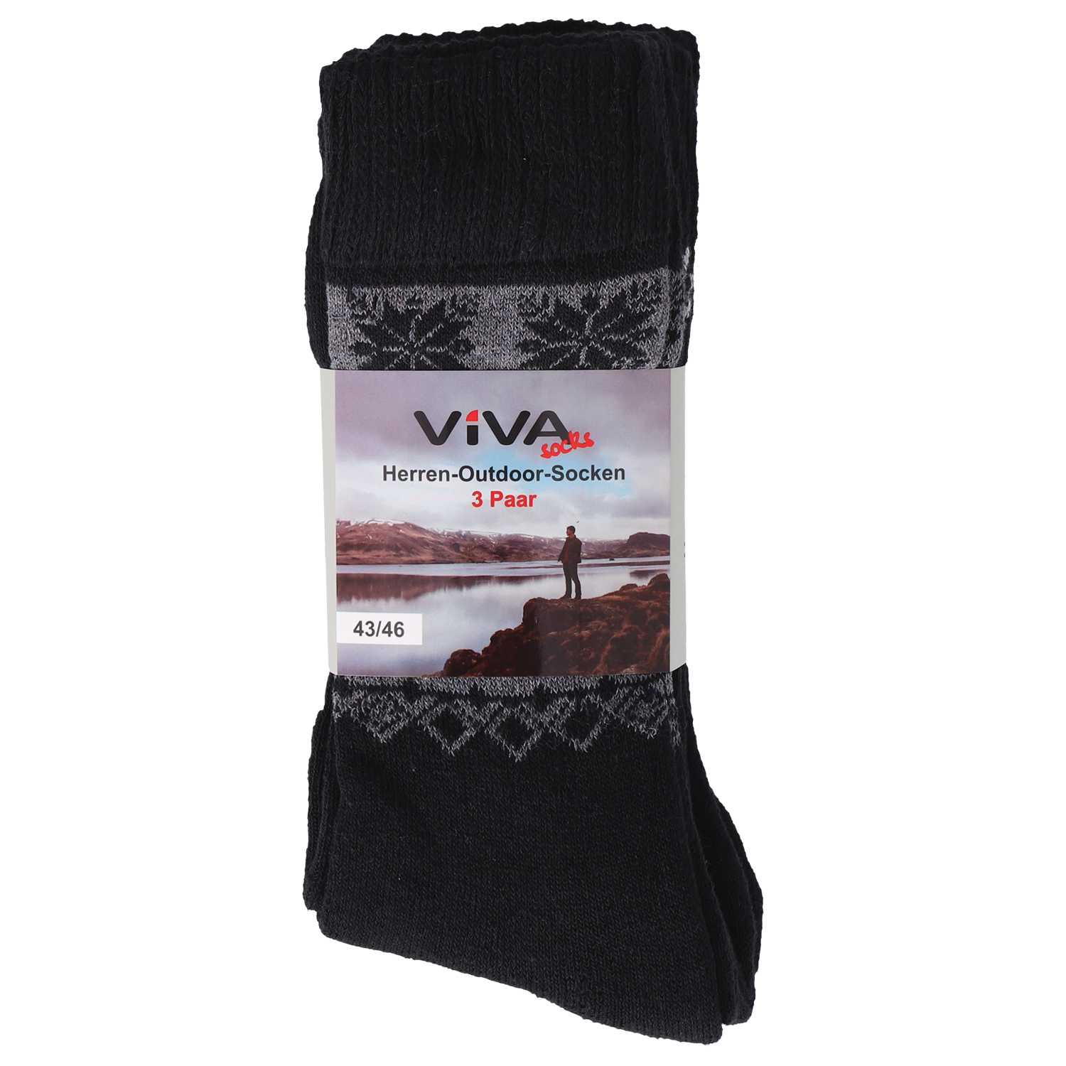 Herren Outdoor Socke 3er 49/42 - 43/46