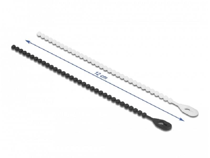 Delock Kabelbinder Schwarz/Weiss 120 mm x 3.6 mm, 100 Stück Blitzbinder