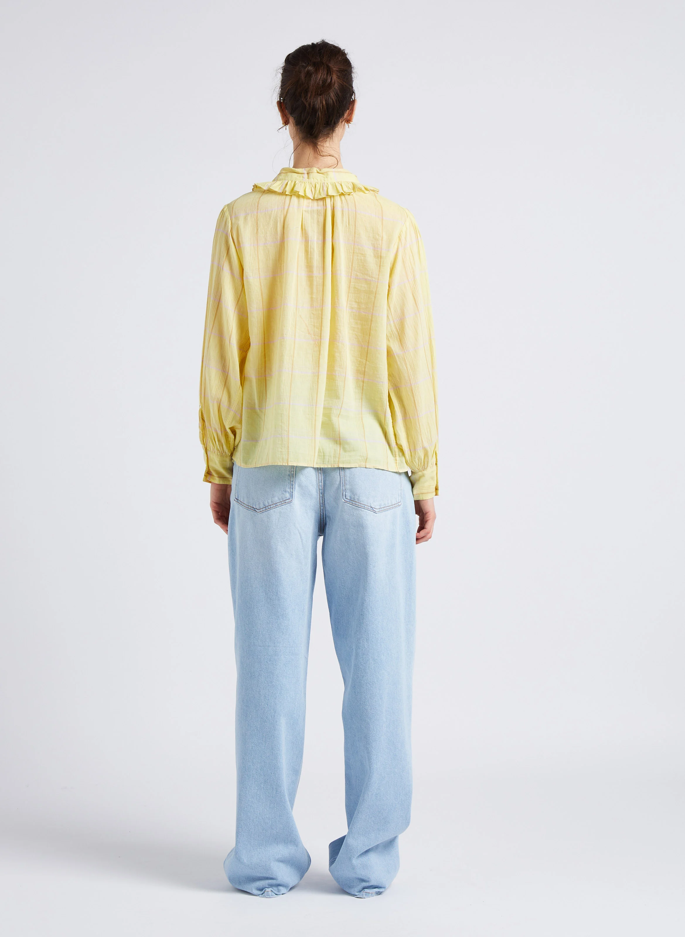 DAWN - Jean large en denim délavé | Bleu