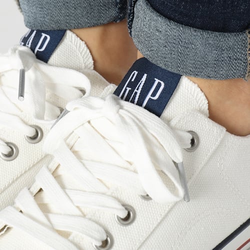 Baskets Femme Houston Canvas White