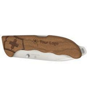 Victorinox Taschenmesser Evoke Wood, 136 mm, Braun Klappbares Messer mit Schalen aus Nussbaumholz