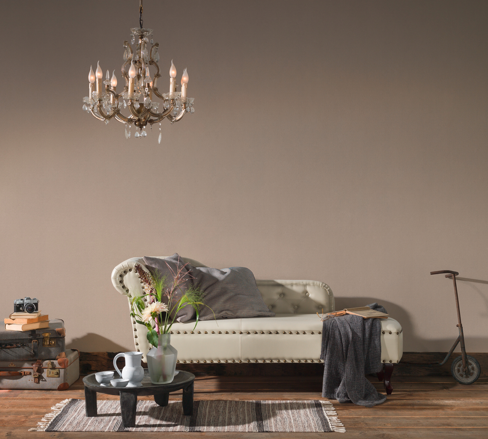 Vliestapete TRENDWALL - beige - 10 Meter