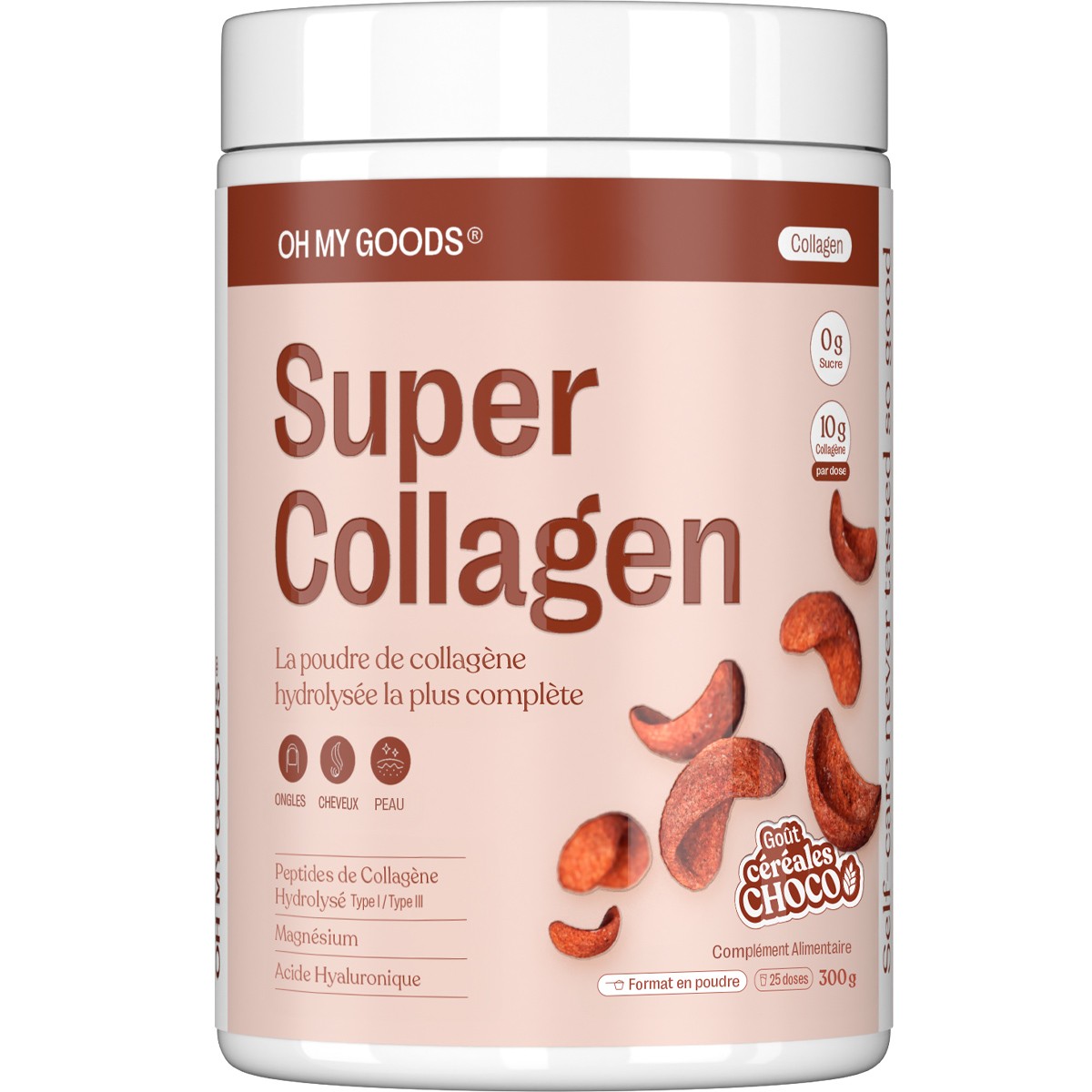 Poudres de collagène hydrolysée - Super Collagène - Céréales vanille & chocolat - 2 x 300 g