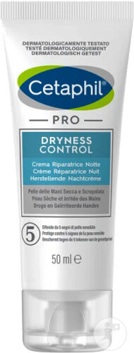 Cetaphil Pro Dryness Control Crème Réparatrice Nuit Pour Mains Sèches Et Irritées Tube 50ml
