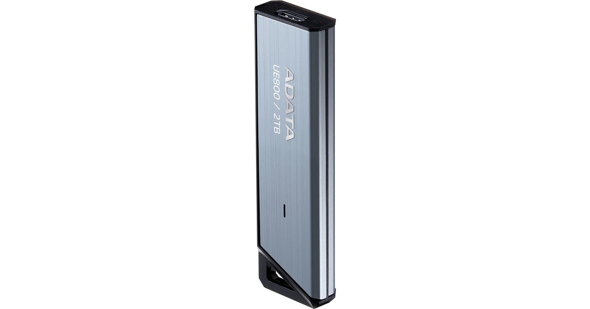 ADATAUE800 2.0 TB usb-stick  (Geborsteld aluminium, USB-C 3.2 (10 Gbit/s))