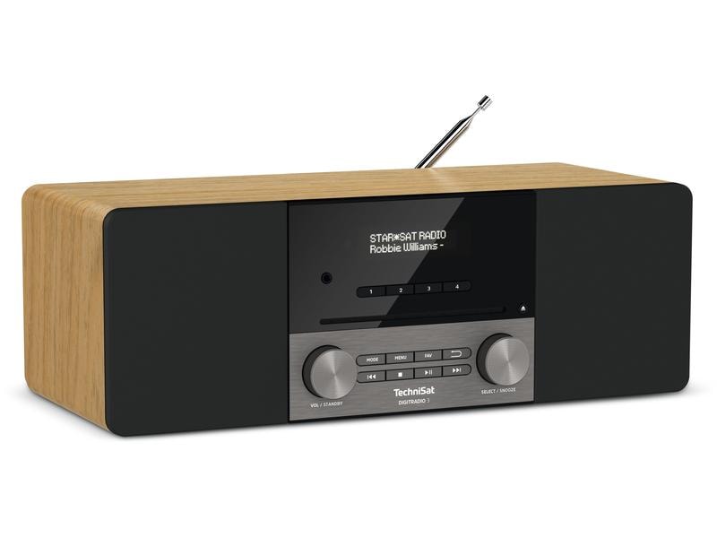 Technisat DigitRadio 3 Eiche DAB /UKW/CD-Stereoradio mit Bluetooth-Audiostreaming