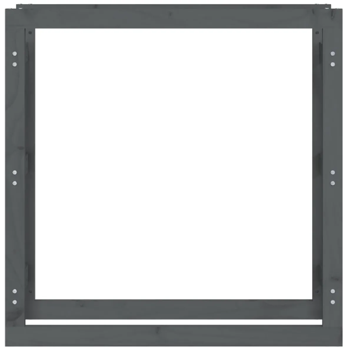 vidaXL Support bois de chauffage - Gris