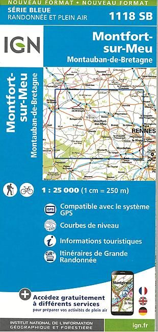 IGN - 1118 SB MONTFORT SUR MEU 1 25 000