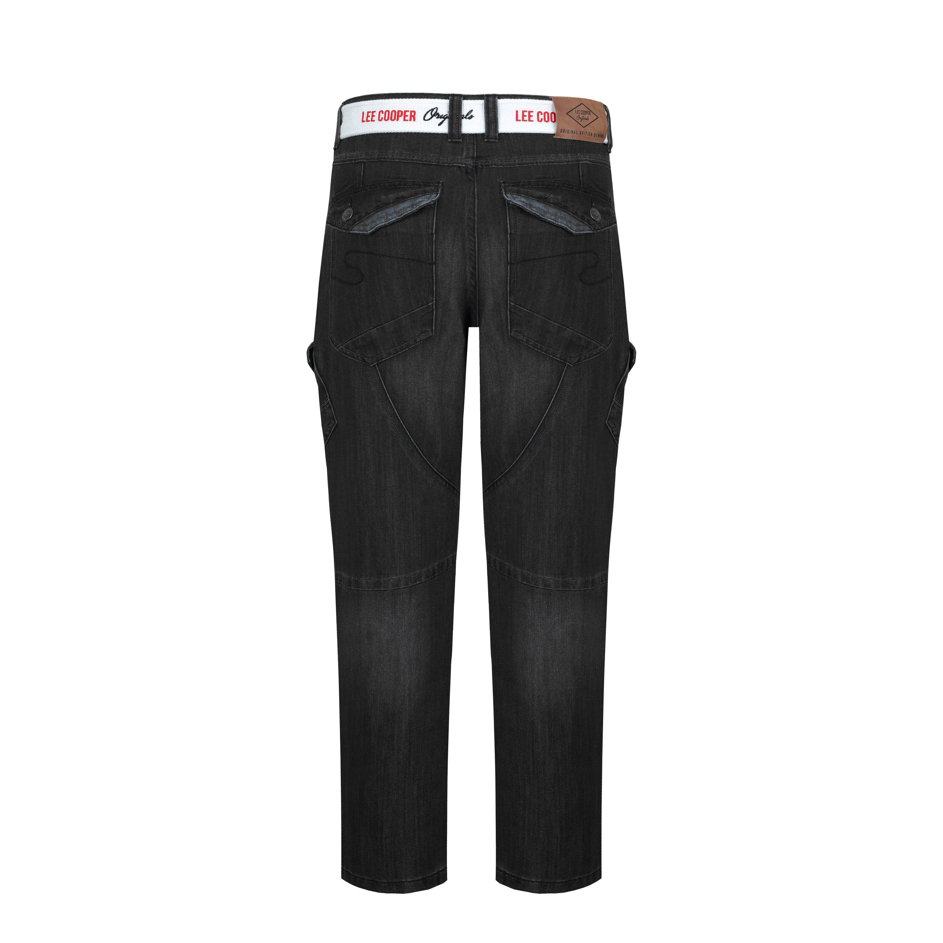 Lee Cooper LC Belted Cargo Jeans Mens
