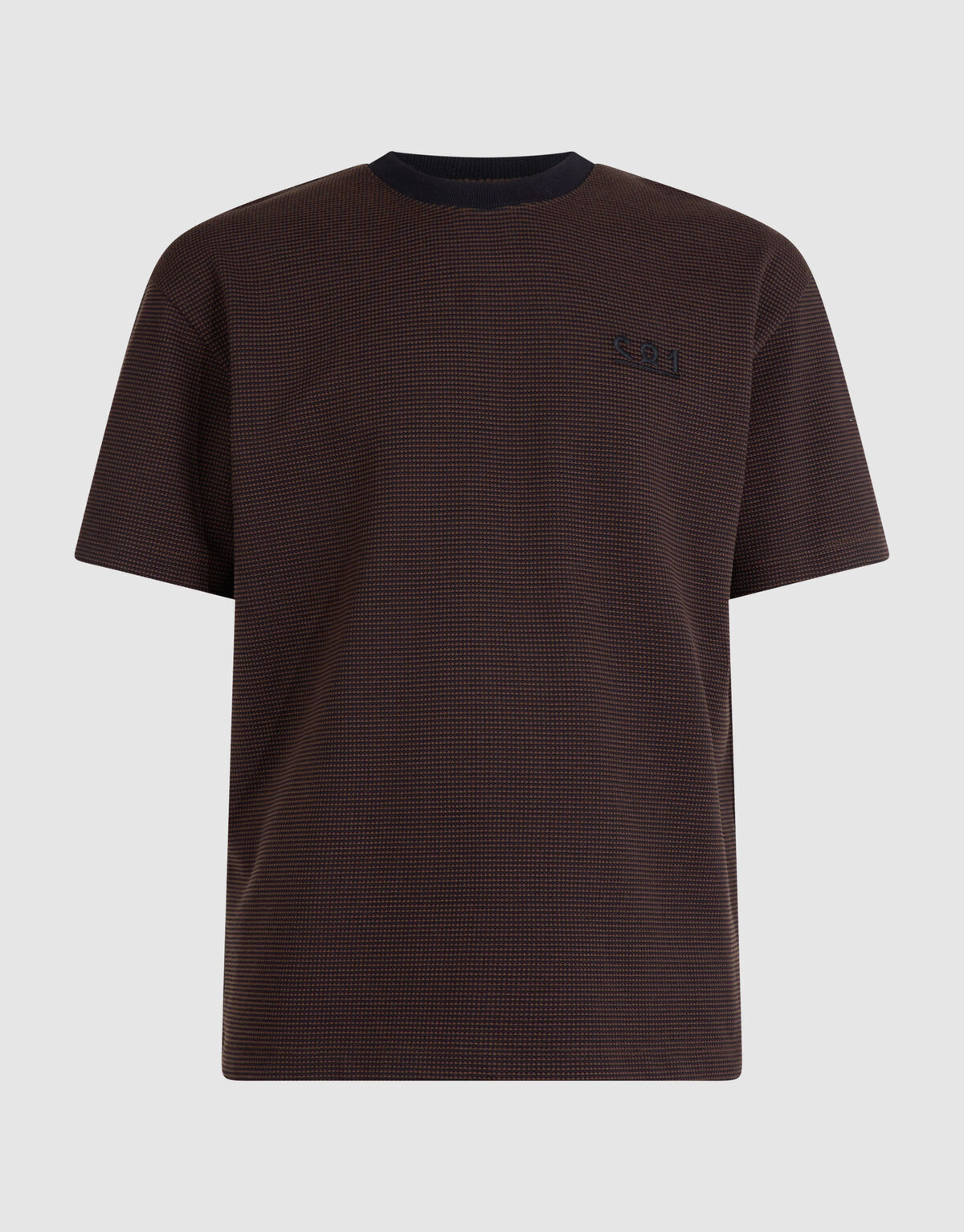Honeycomb T-shirt Donkerbruin