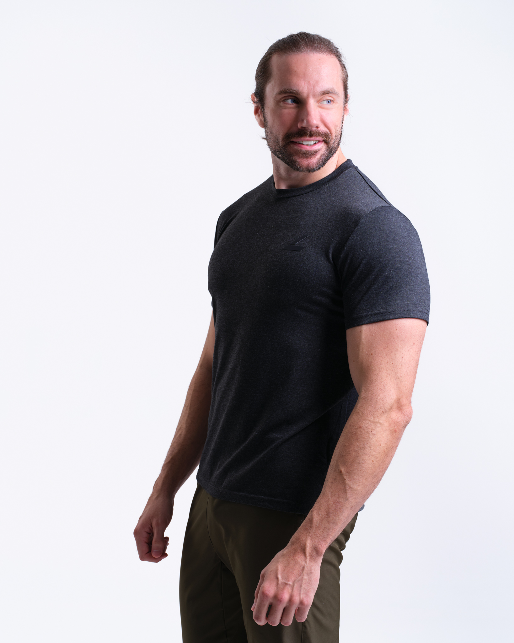 LEVITY Sports Functional Tee M Dark Grey Melange