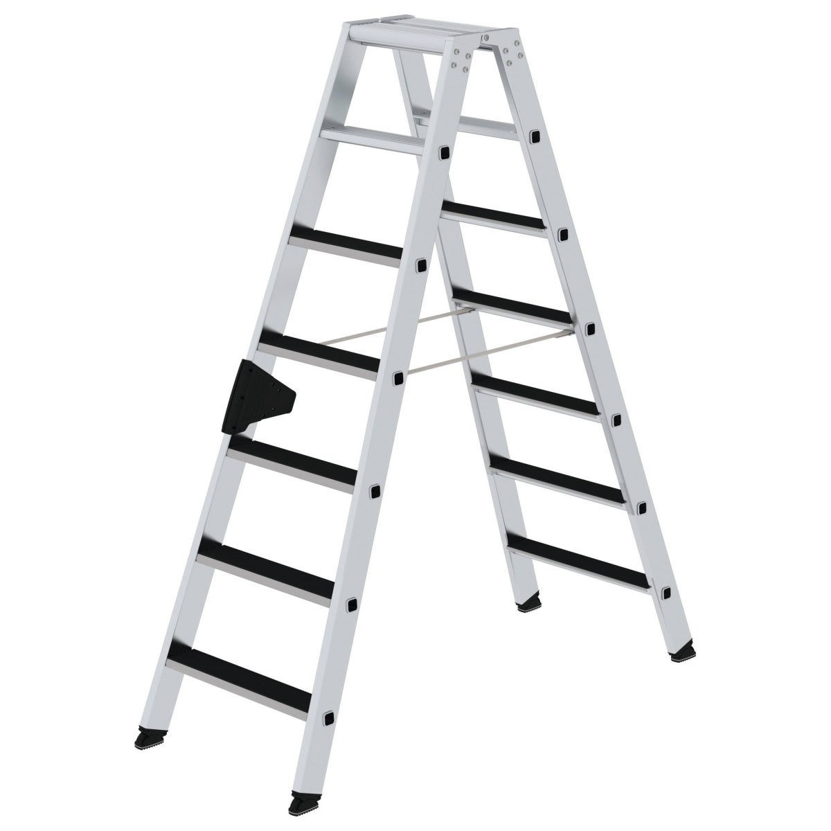 MUNK trapladder, aan beide zijden toegankelijk, met clip-tredemechanisme, 2x7 treden