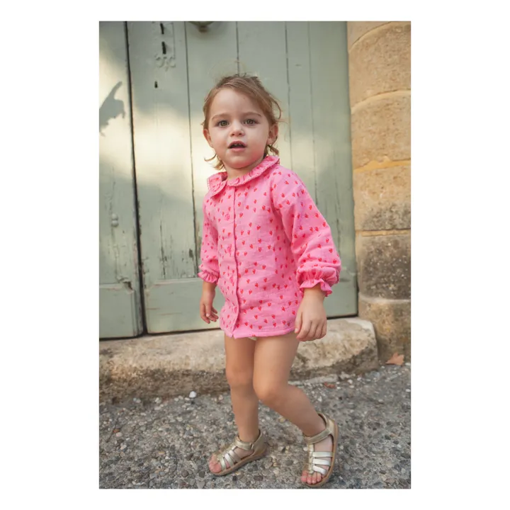 Marlot Paris Blouse Bianca Gaze de Coton | Rose