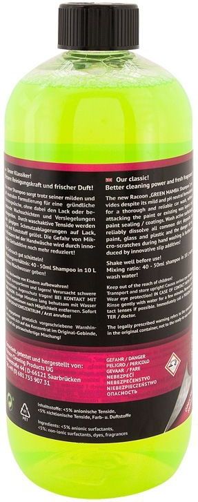 Racoon - Green Mamba Shampoo - pH Neutraal - 1 Liter